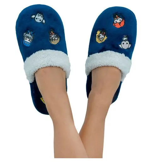 2 x Mens Womens Harry Potter Starry Night Kawaii Slippers Dark Blue