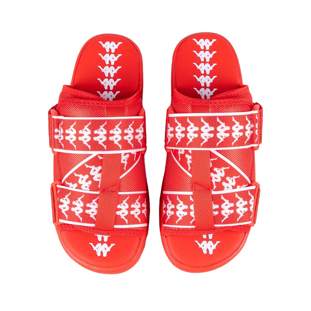 222 Banda Mitel 1 Sandals - Red Flame Coral White