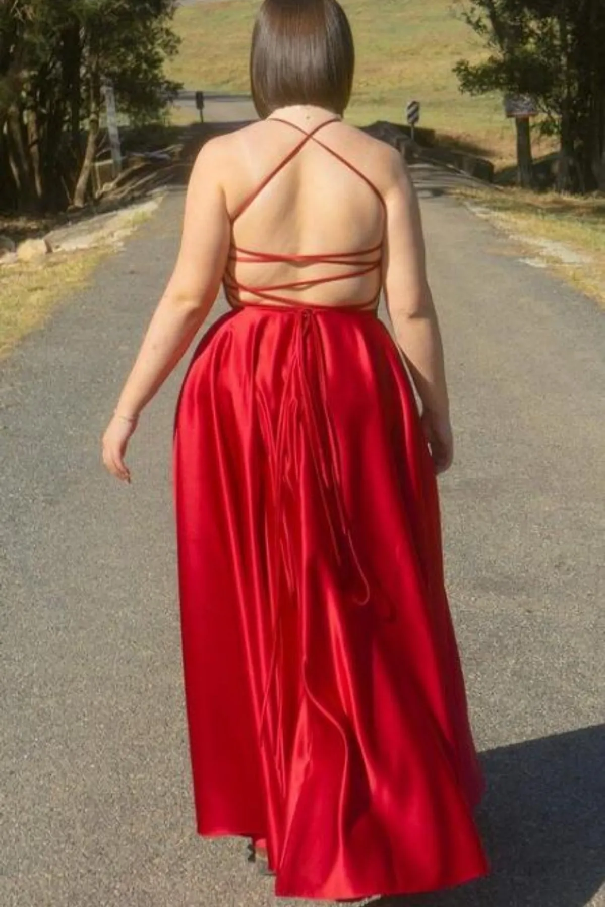 A Line V Neck Backless Burgundy Long Prom Dresses, V Neck Burgundy Formal Graduation Evening Dresses SP2514