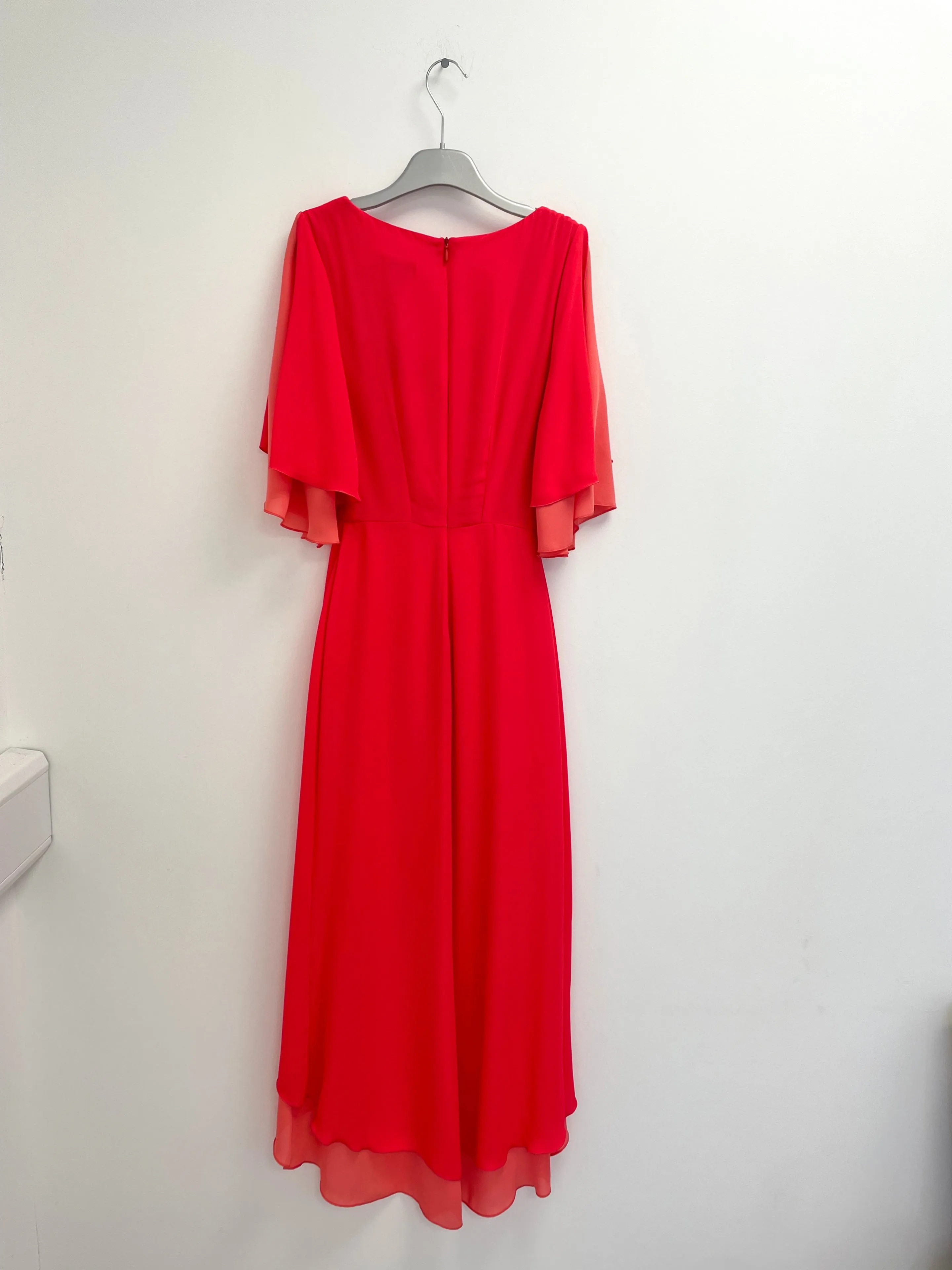 A1634 Cosima Coral 2 Tone Flare Dress