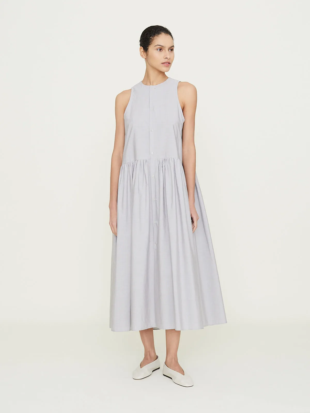 Anouk Dress in Light Blue Stripe