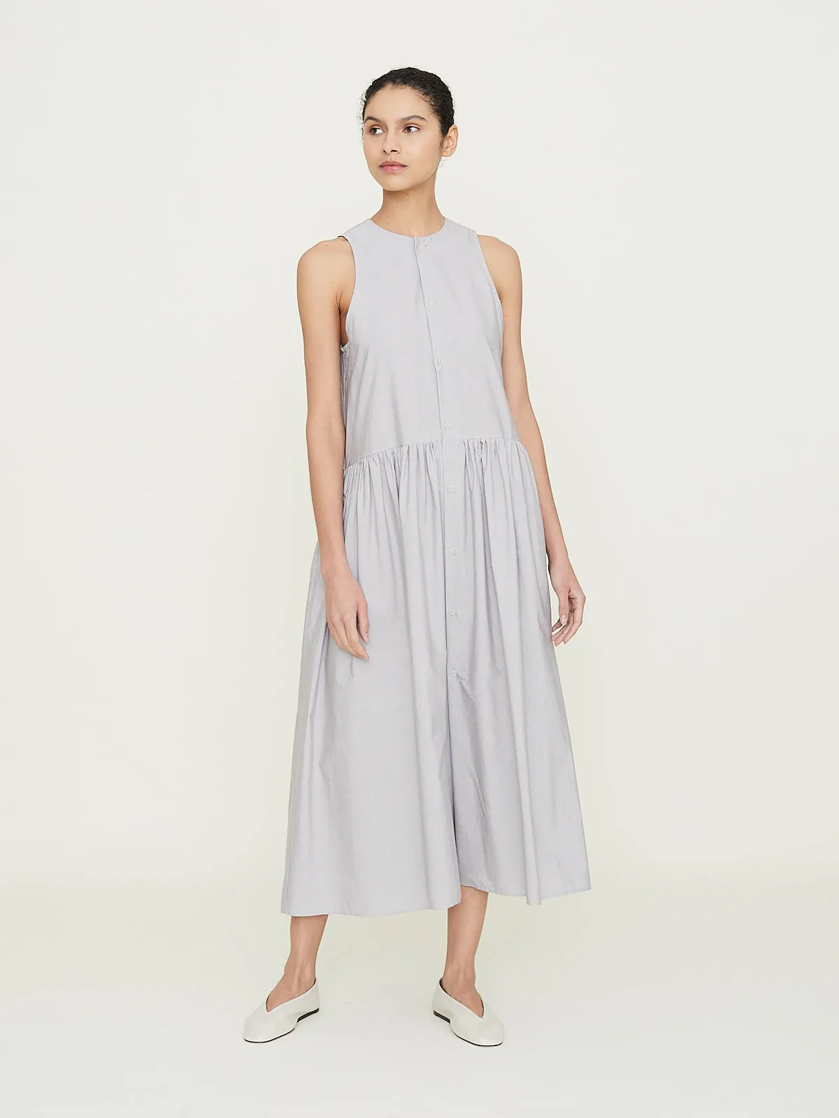 Anouk Dress in Light Blue Stripe