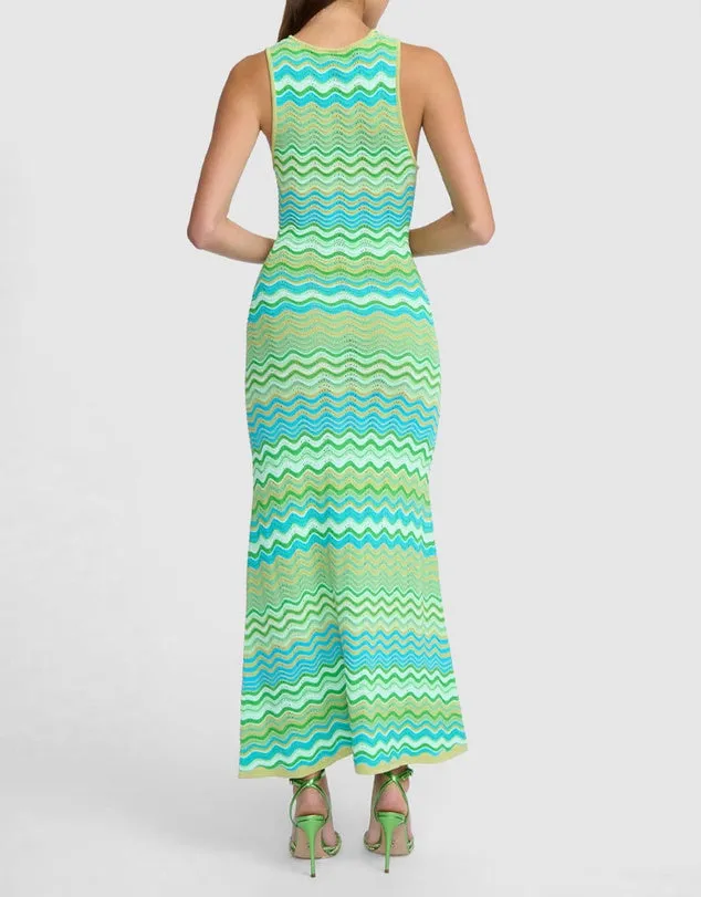 By Johnny Rayne Ripple Stripe Knit Dress