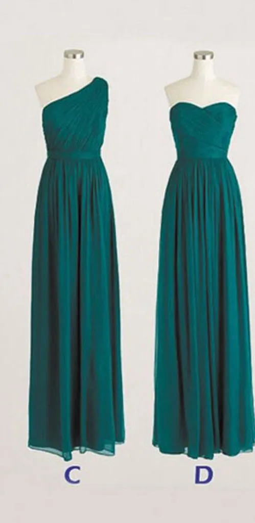 Cheap Green Chiffon Bridesmaid Dresses, Bridesmaid Dress, Wedding Party Dress, Dresses For Wedding, NB0011