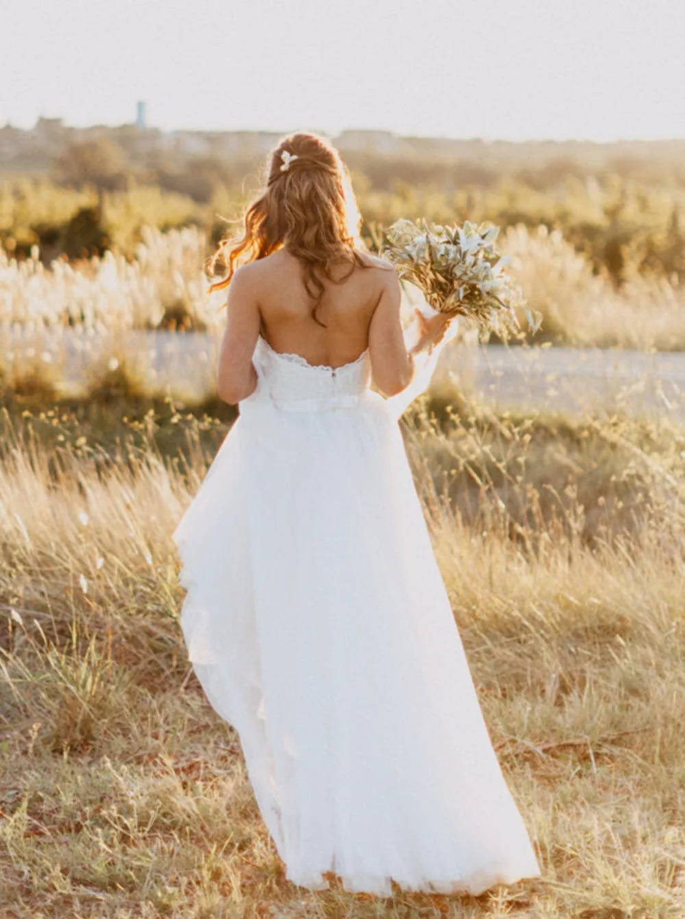 Chic Ivory Wedding Dress Cheap Elegant Lace Wedding Dress #ER300