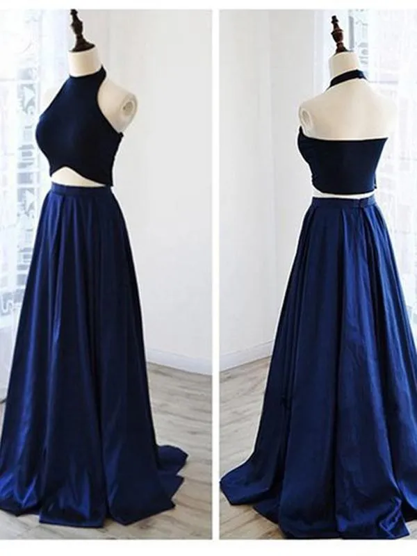 Chic Two Piece Prom Dress Cheap Long Prom Dress #ER059