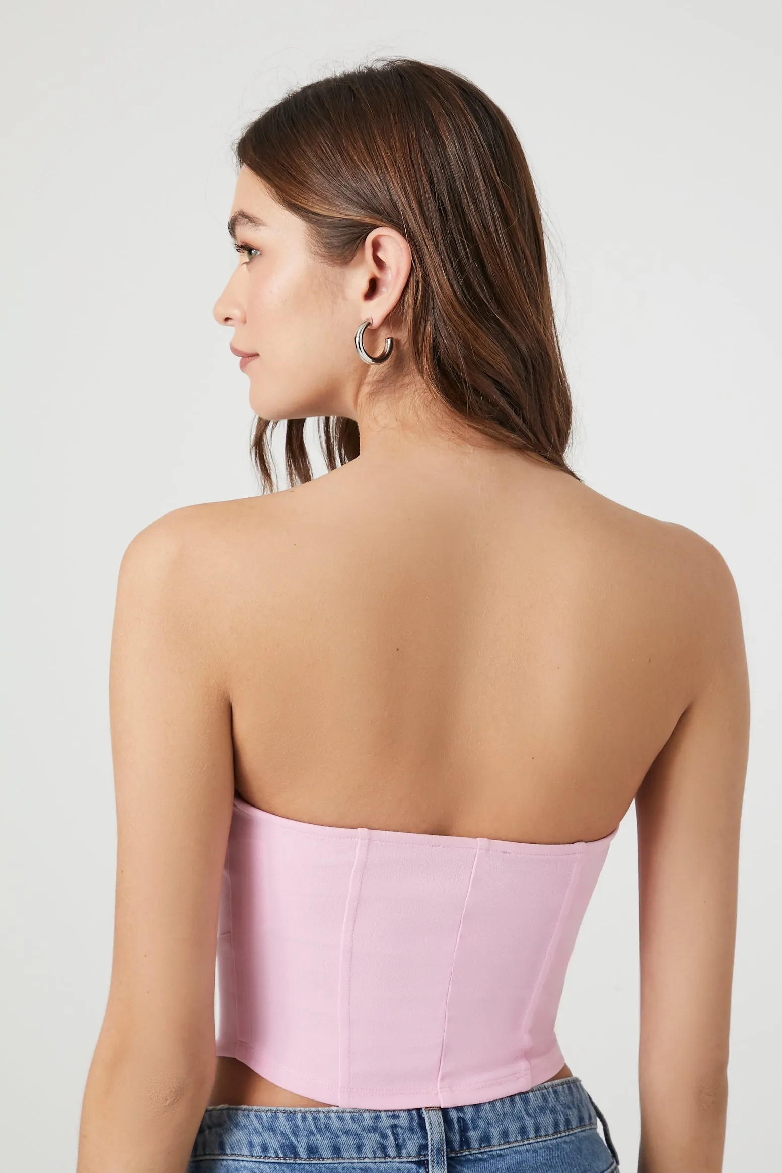 Cropped Bustier Tube Top