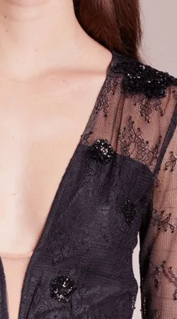 Daisy Black Lace Gown