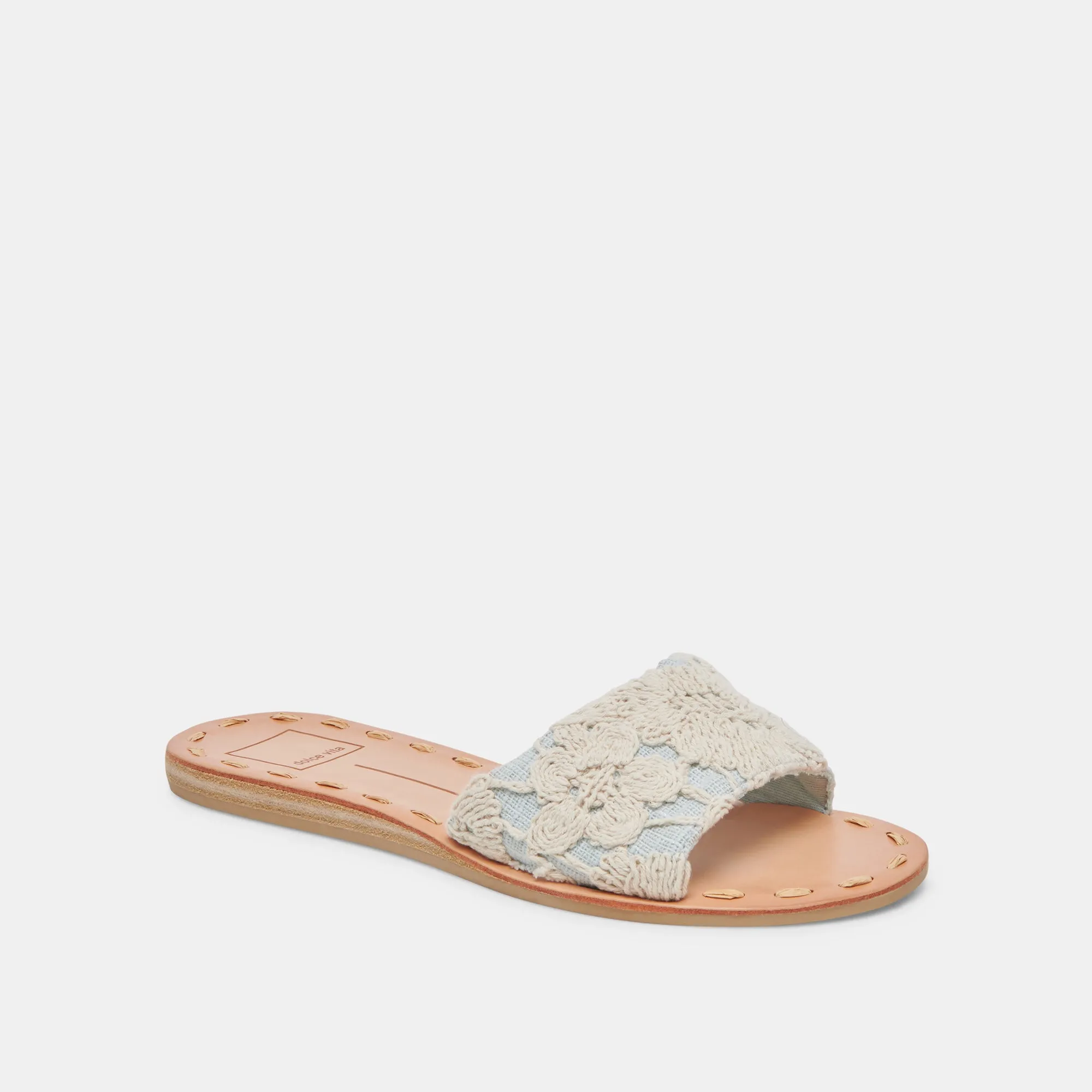 DALON SANDALS CREAM BLUE LACE