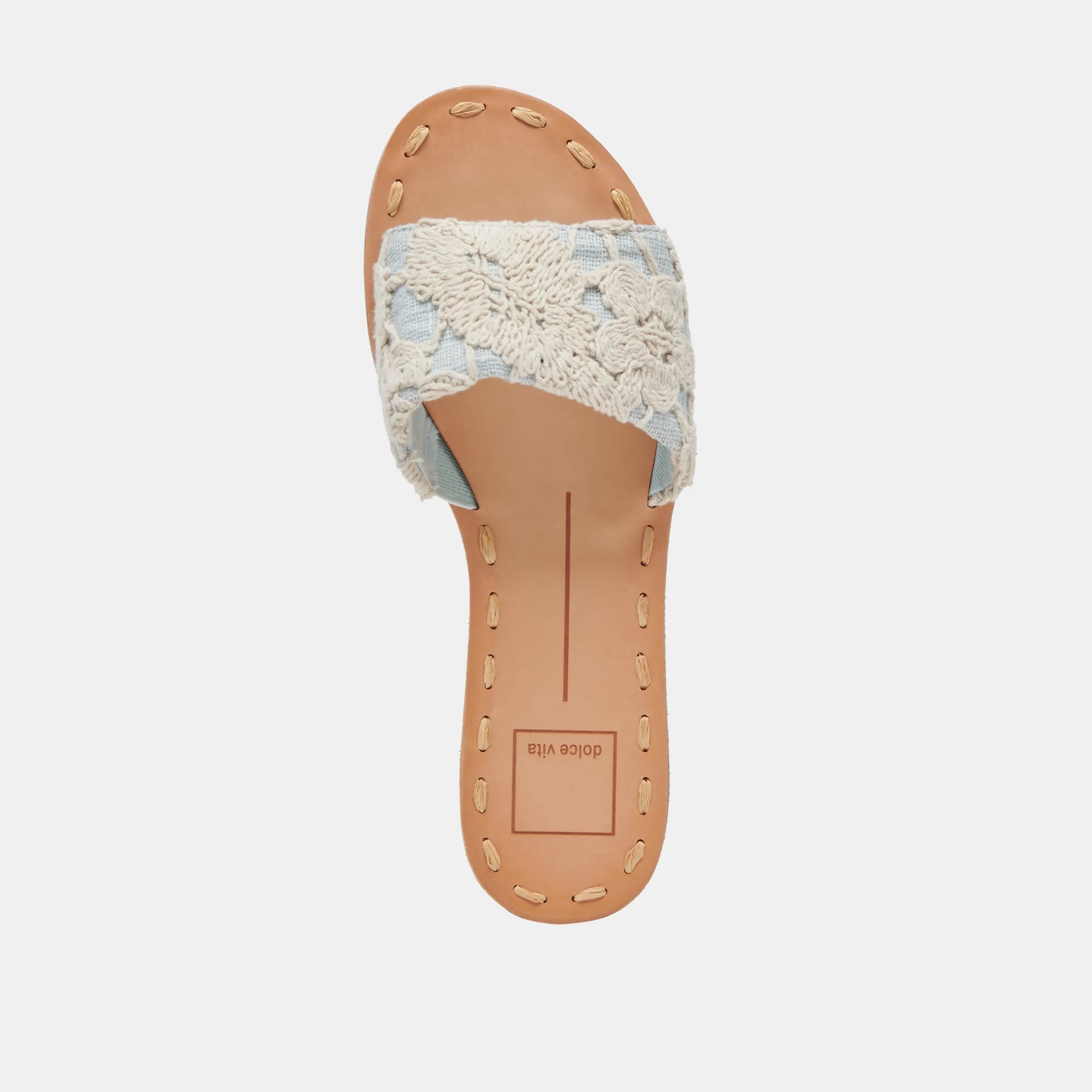 DALON SANDALS CREAM BLUE LACE