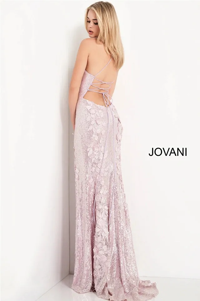 Demetria | Sweetheart Neck Floral Sequin Gown | Jovani 06109