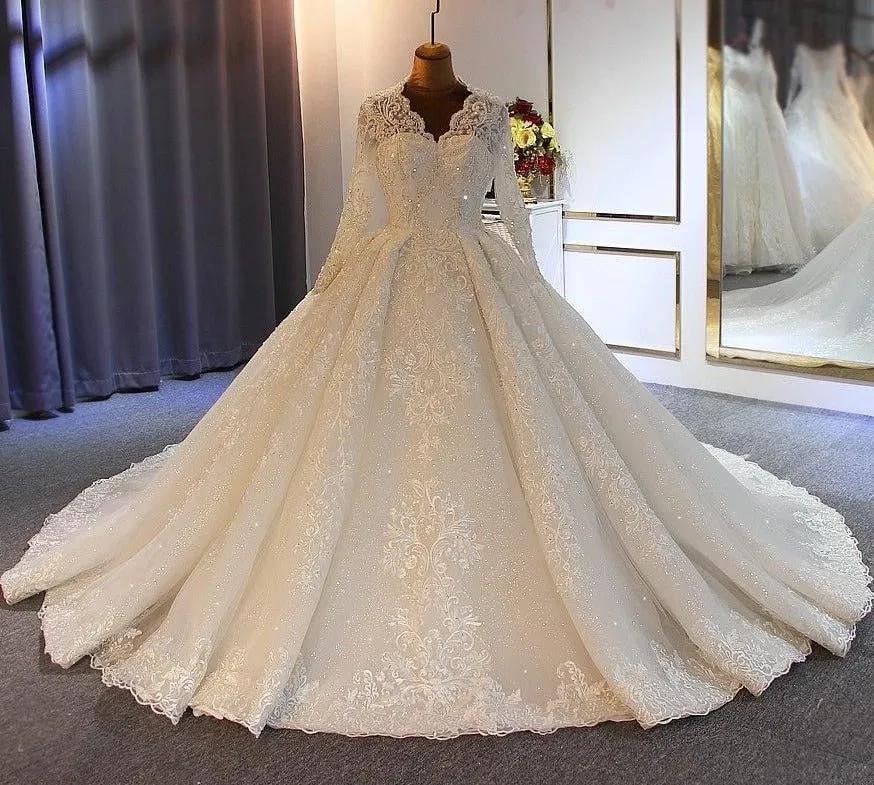 Full Beading Hand Sew Wedding Dress