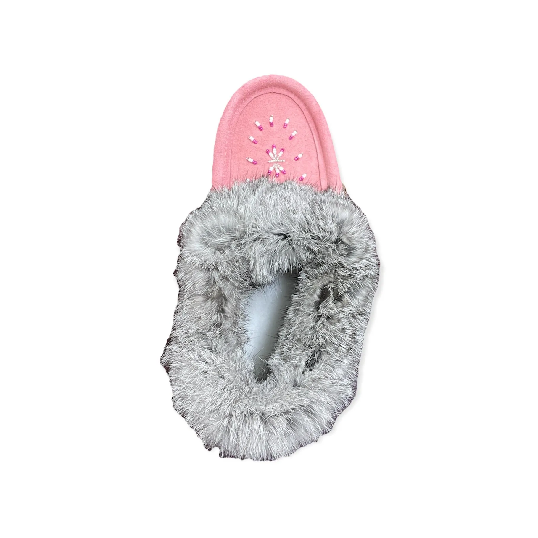 Fur Moccasin - Flamingo