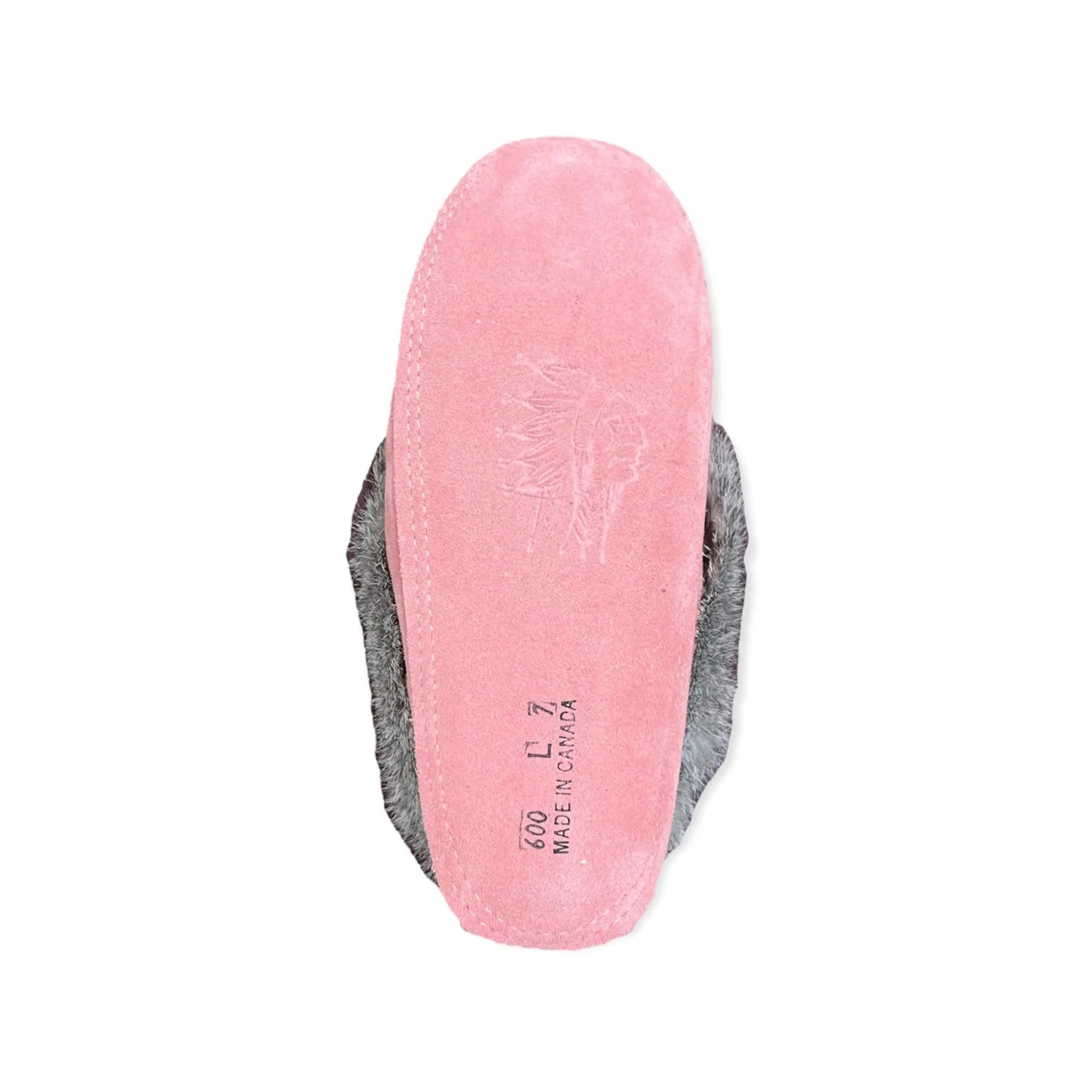 Fur Moccasin - Flamingo