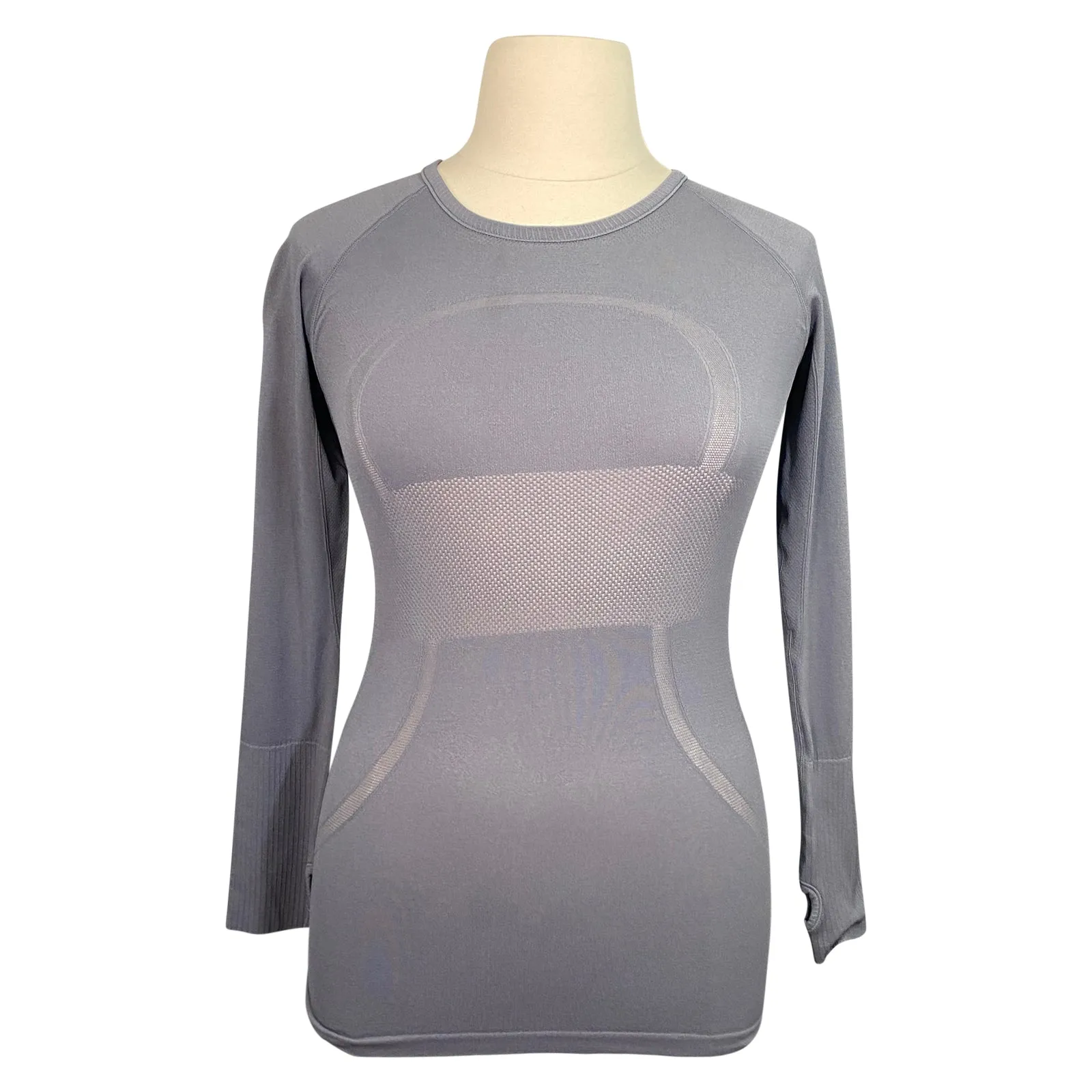 Halter Ego Seamless Riding Shirt  in Slate Grey - Women's Large