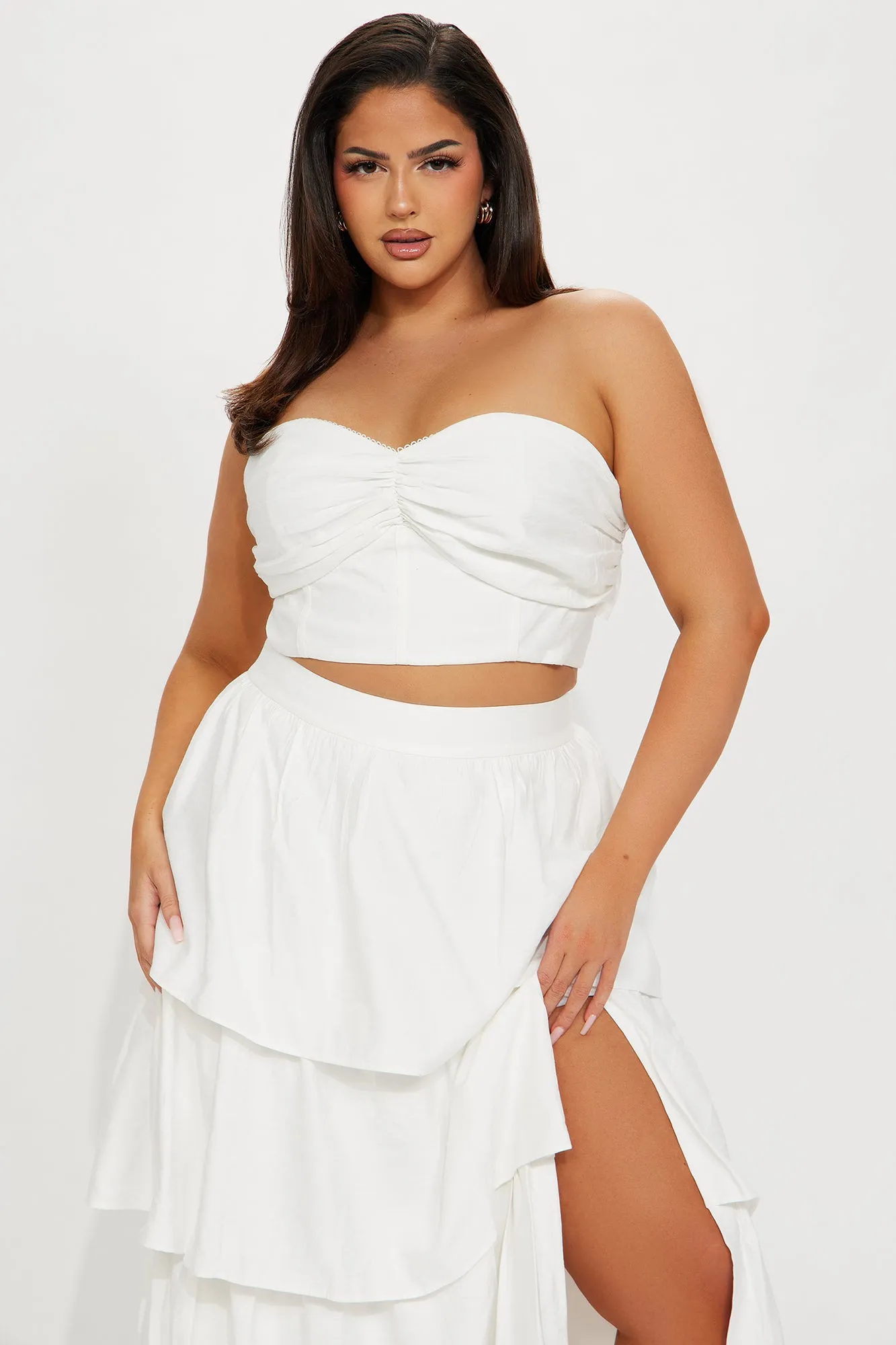 Head in The Clouds Skirt Set - White