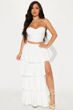 Head in The Clouds Skirt Set - White