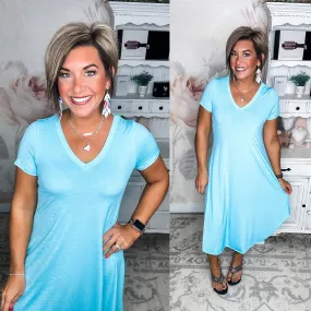 Hold Onto Hope Dress - Neon Blue