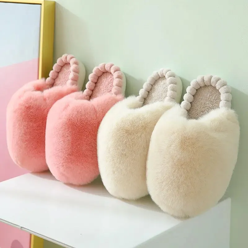 Kawaii Ball Plush Furry Homewear Slippers ME19