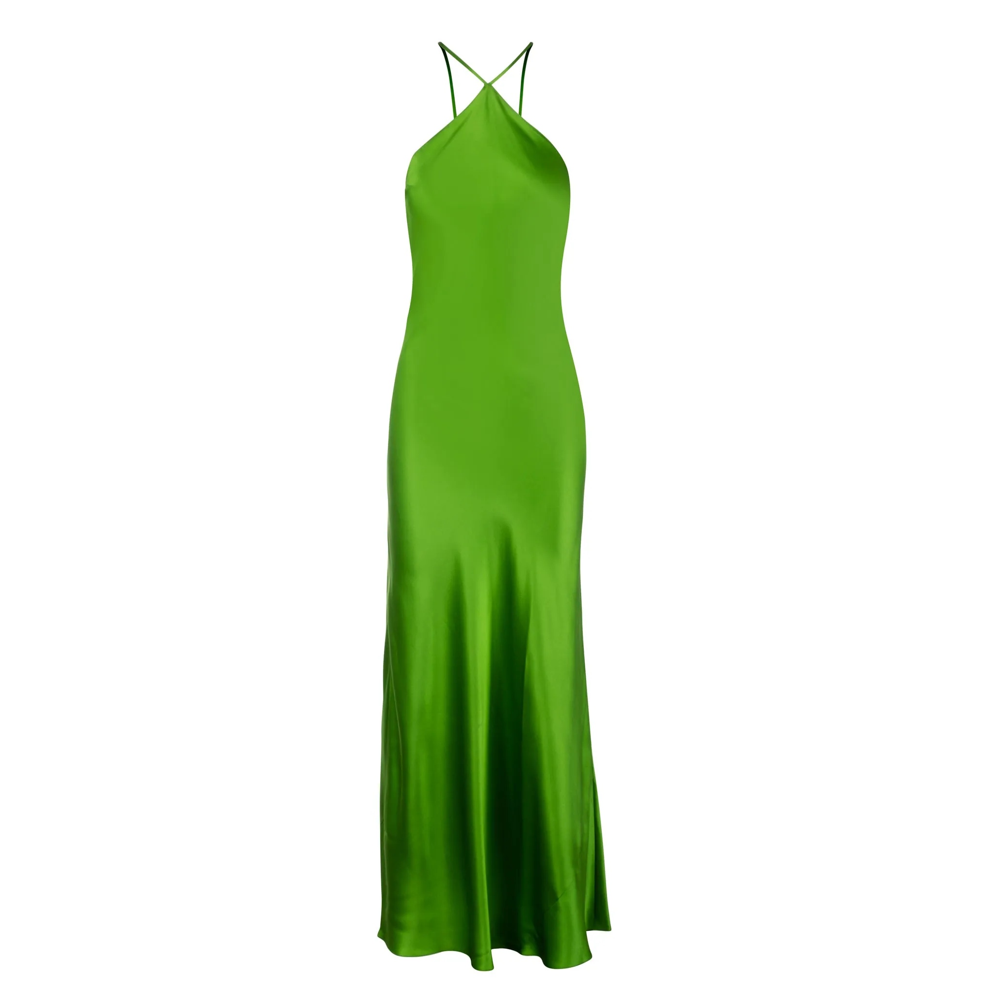 Kelly Green Halter Maxi Dress