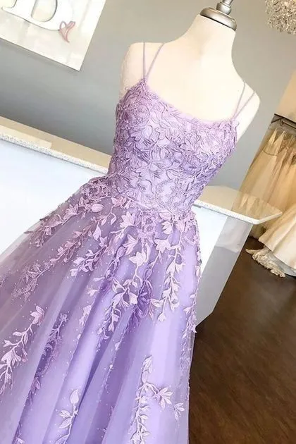 Light Purple Prom Dress Long, Evening Dress, Formal Dress, Graduation School Party Gown, PC0496