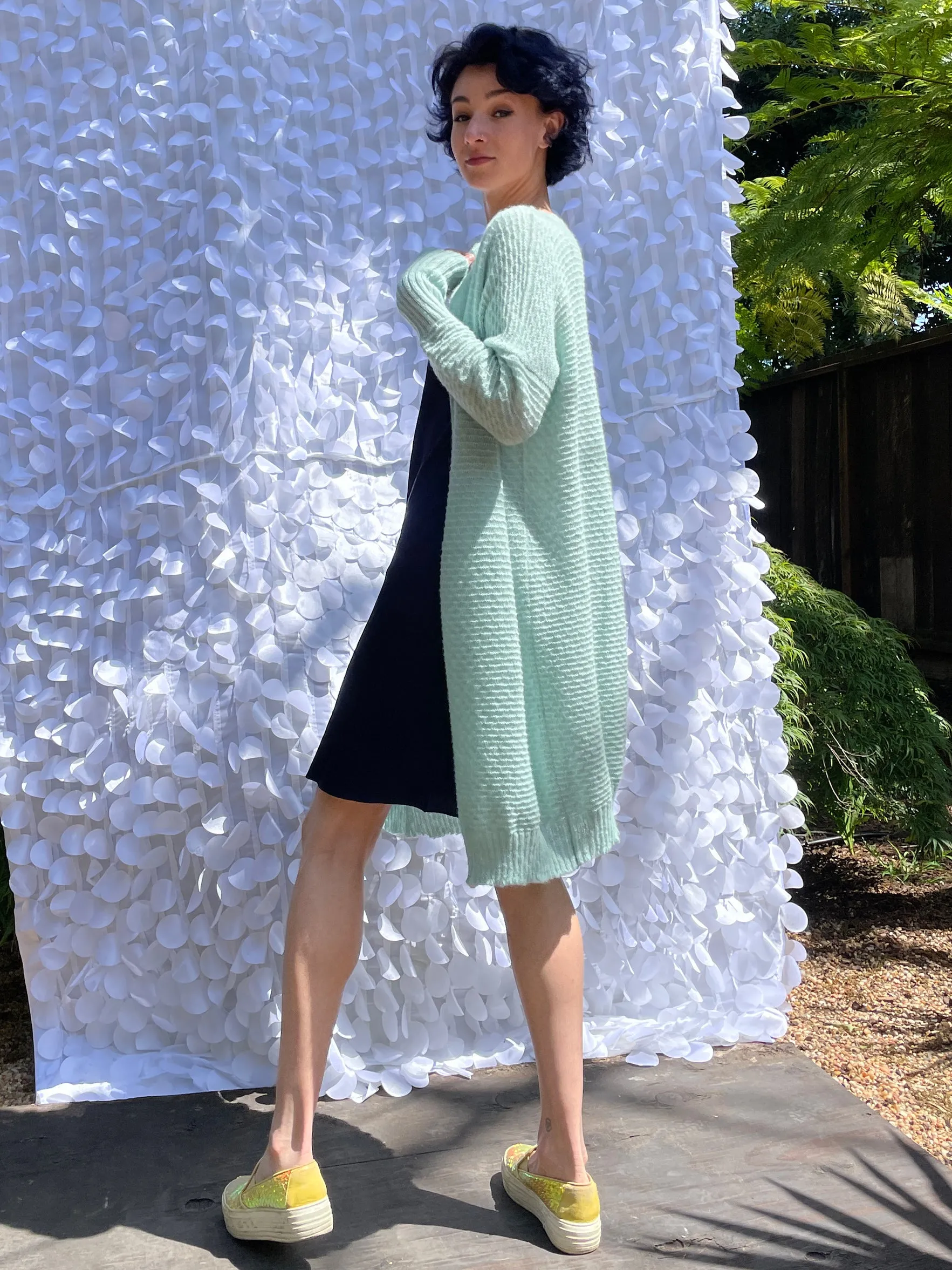 Long Sweetheart Cardy - Cashmere Mint