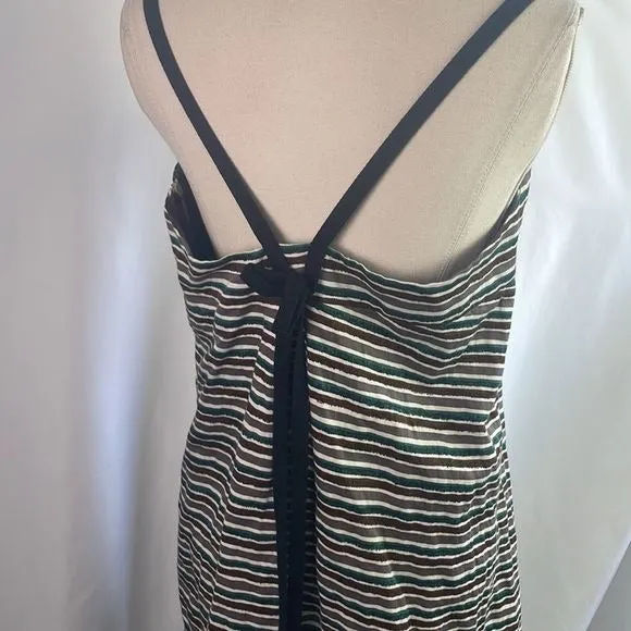 MarniMultiStriped with Bow Back Dress