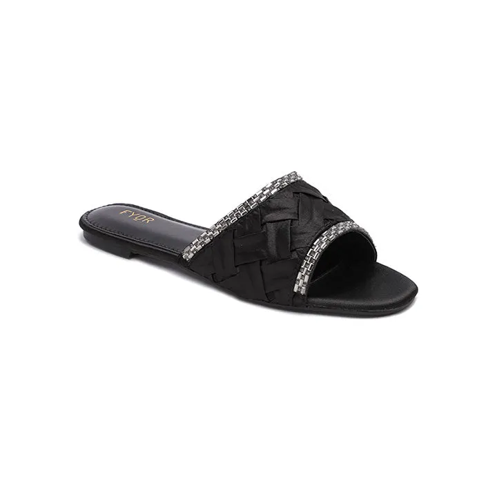 Mirror Embellished Woven Sandal MY 263