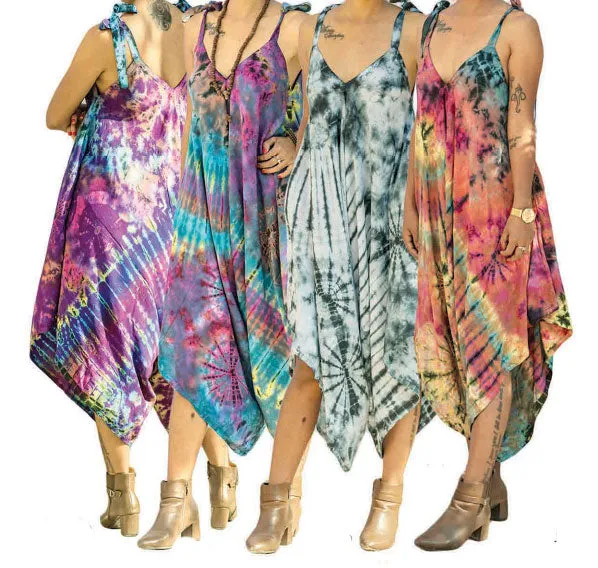 Mixed TieDye Harem Jumpsuit