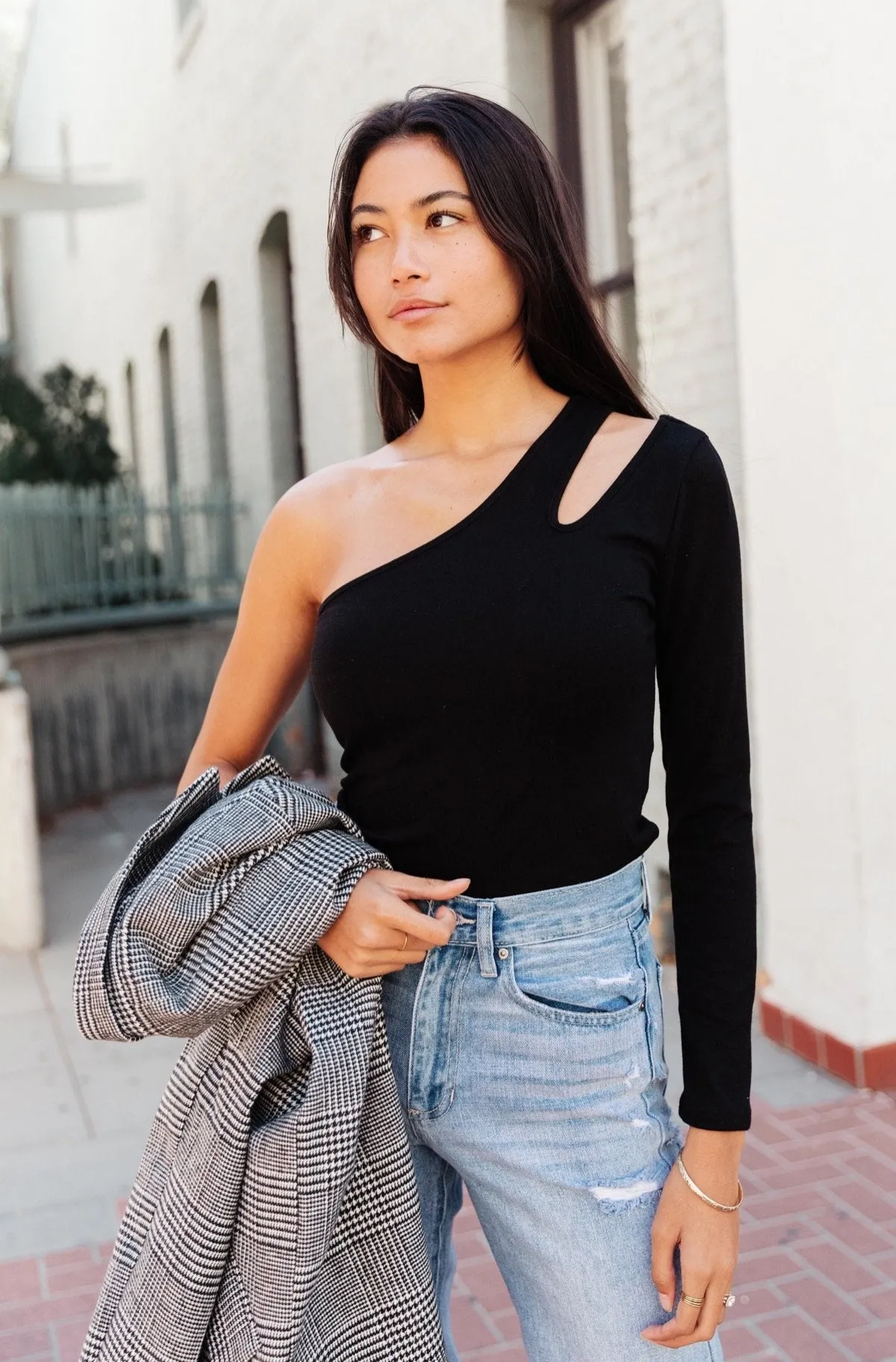 One Shoulder Cut-Out Top