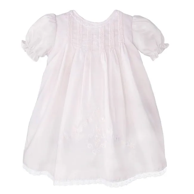 Petit Ami & Zubels Heirloom Lace Hand Embroidered Slip Dress - Pink