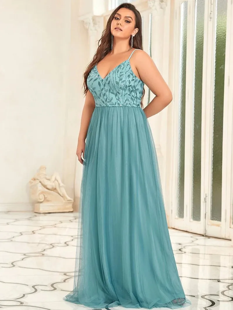 Plus Size Adorable A Line Floor Length Dress