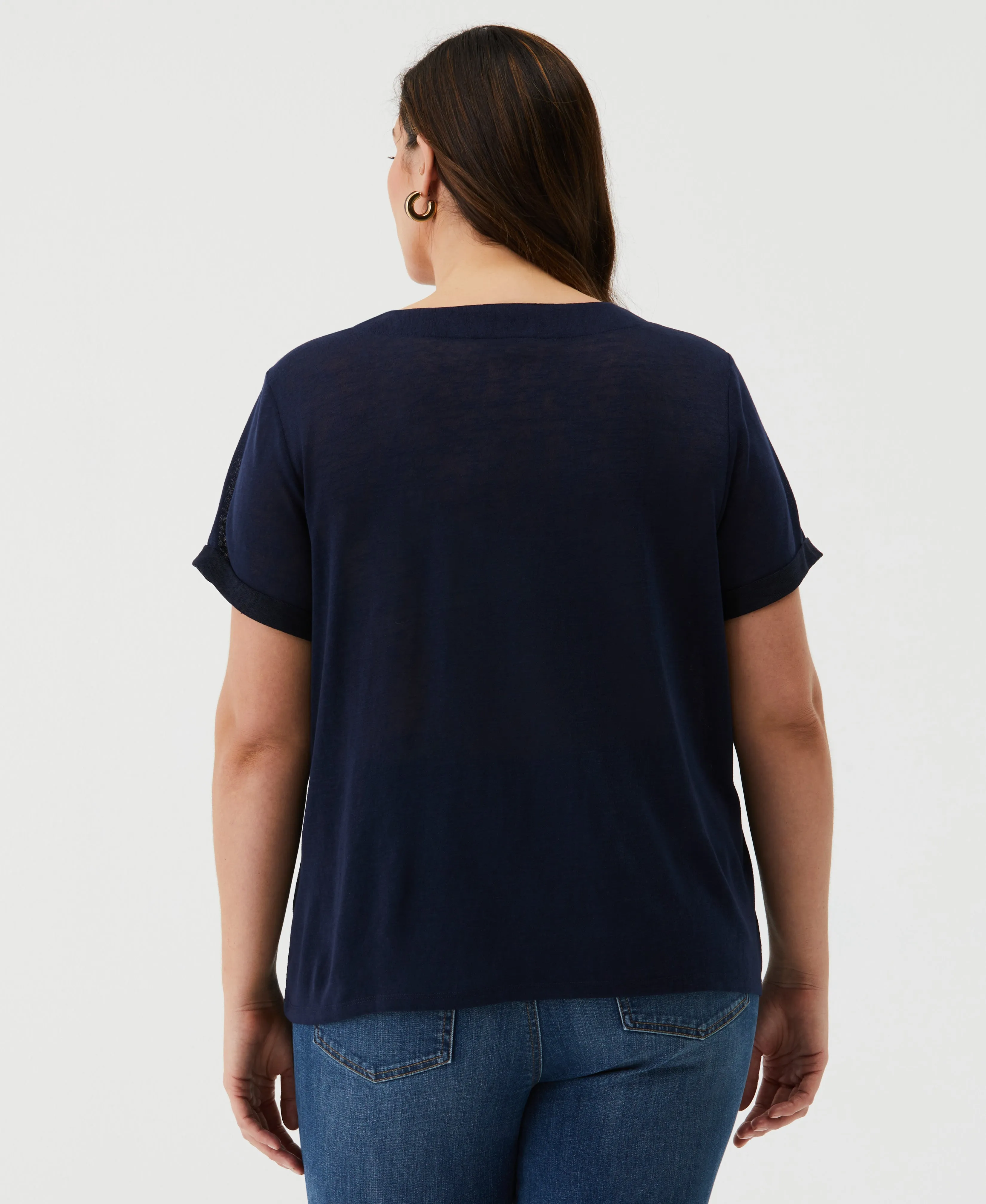 Plus Size Eco Lace-Up Tee