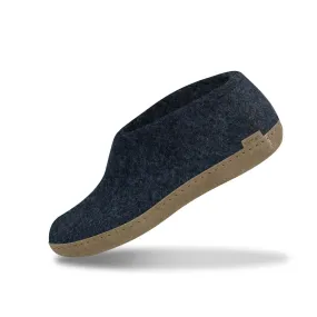 Shoe with leather sole - Denim