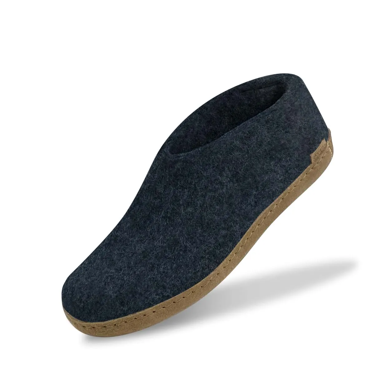 Shoe with leather sole - Denim