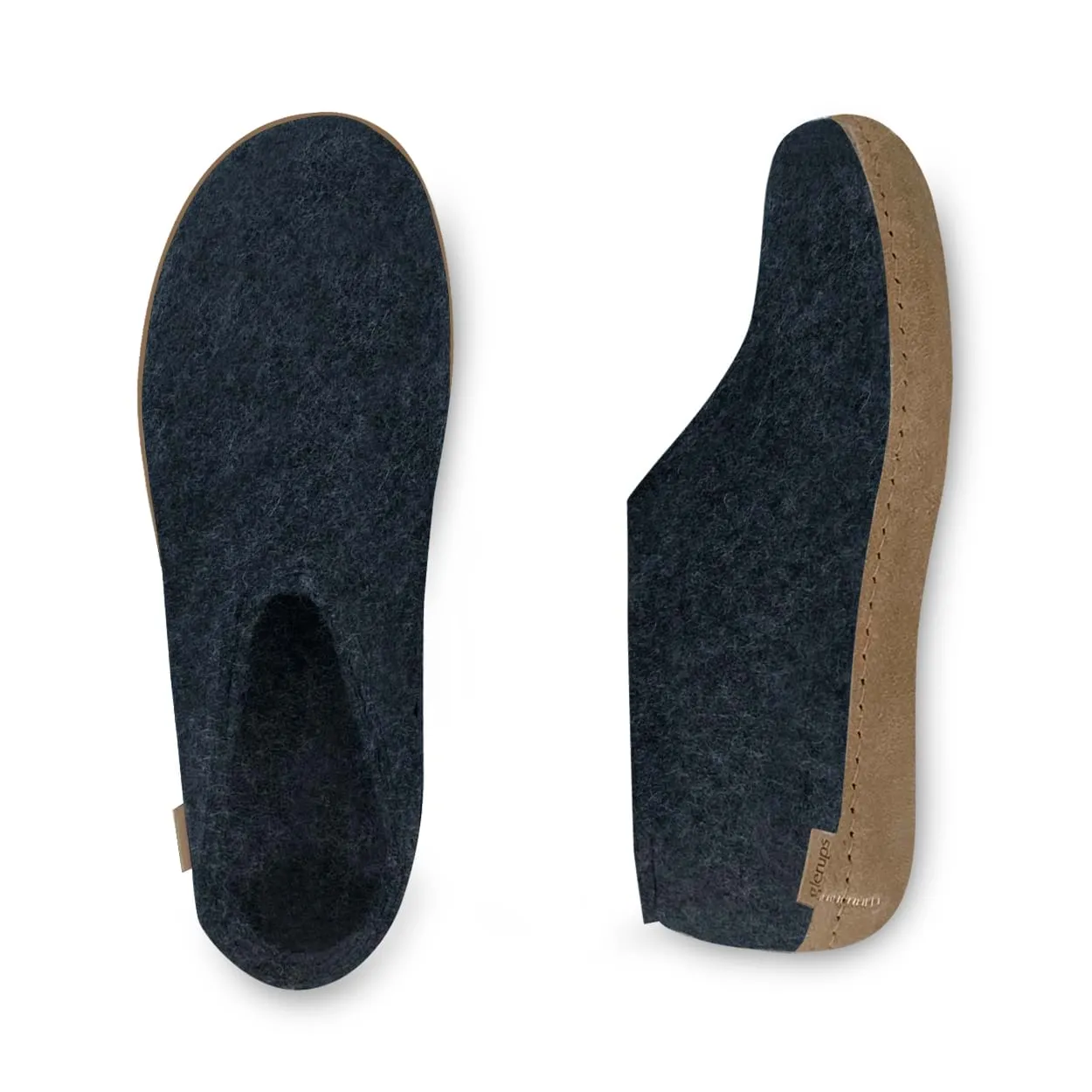 Shoe with leather sole - Denim