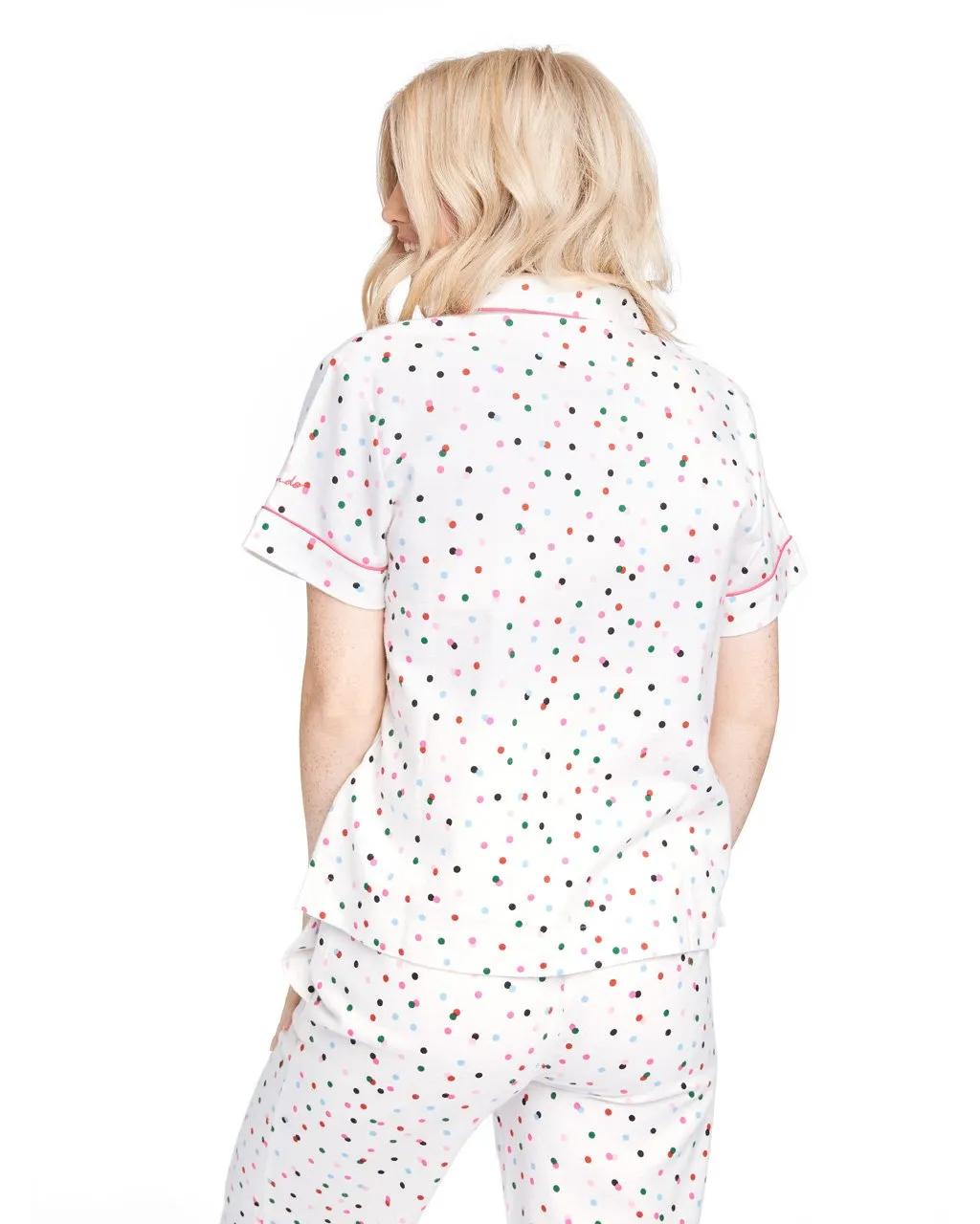 Short Sleeve Leisure Shirt - Party Dots