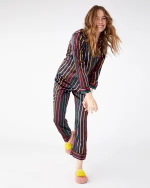 Silk Leisure Pant - Disco Stripe