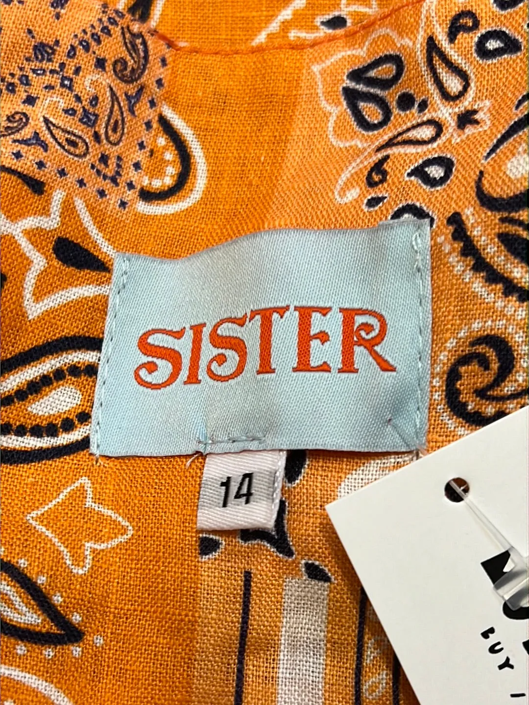 Size 14 - Sister Studios Orange Linen Sadie Dress