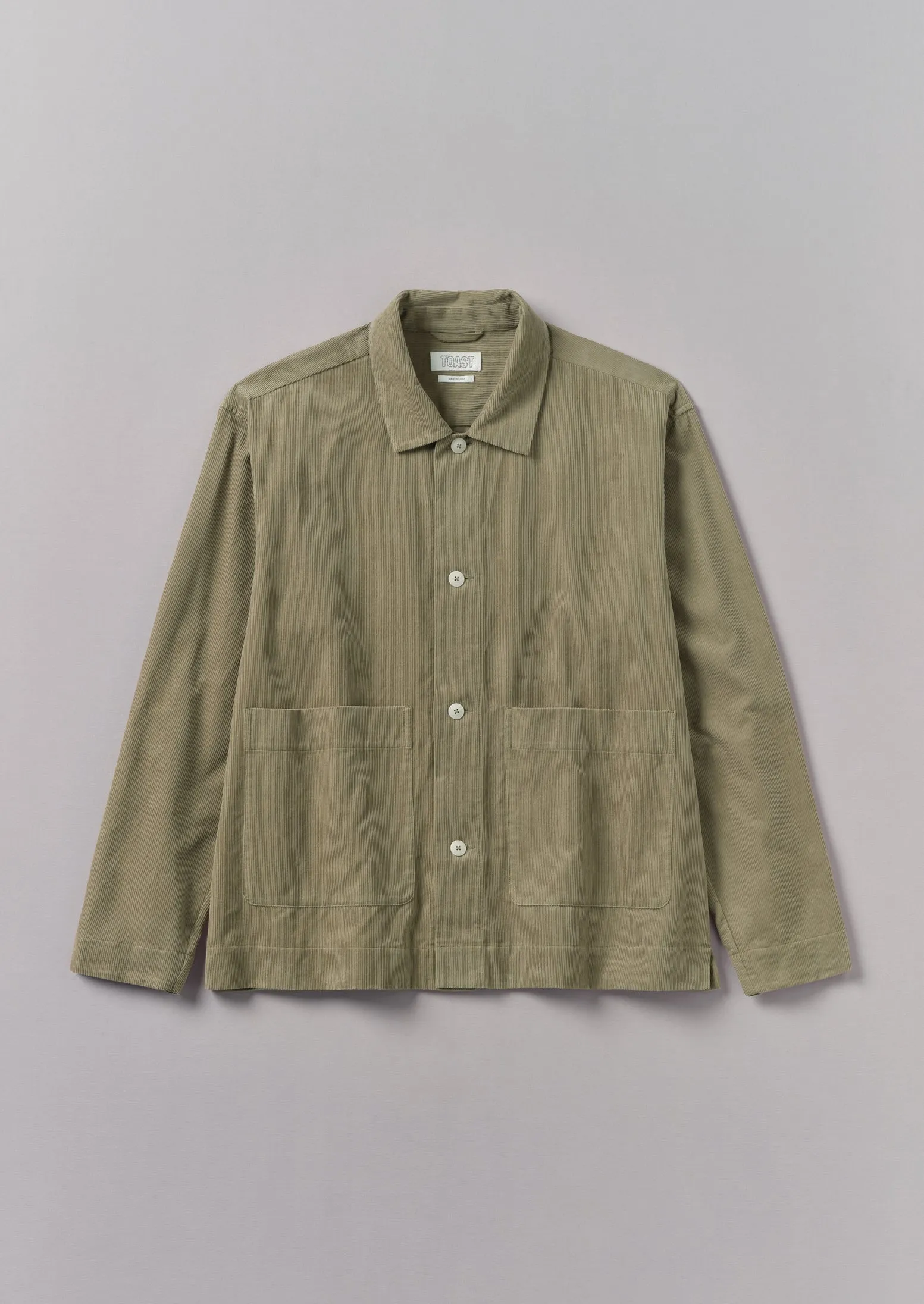 Soft Organic Cord Relaxed Shirt | Green Stone