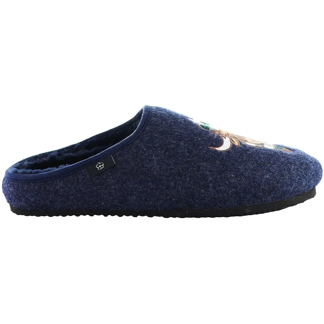 Ted Baker Dohny Cow Graphic Mens Blue Slippers