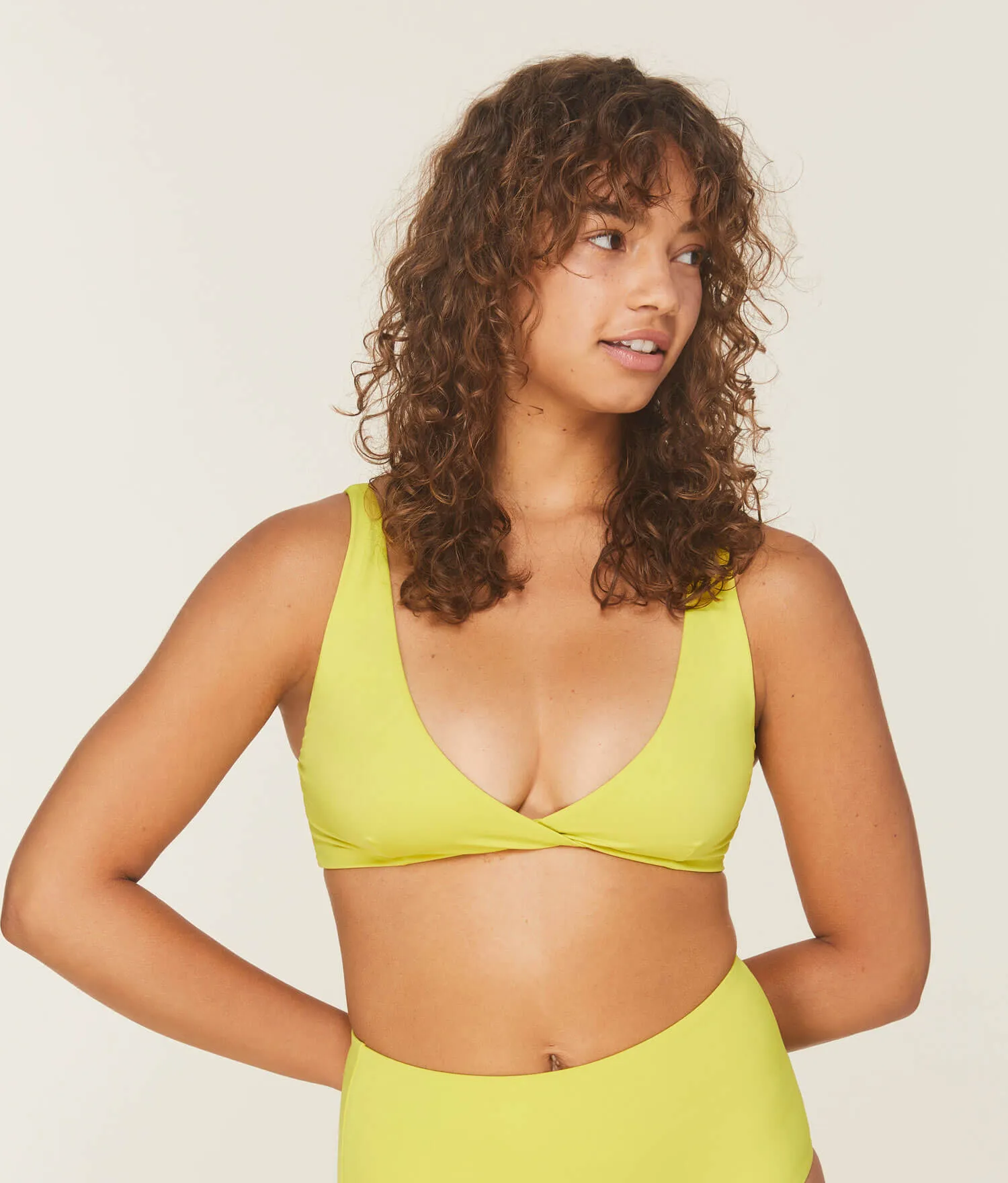 The Belmar - Top - Glossy Eco Nylon - Honeysuckle