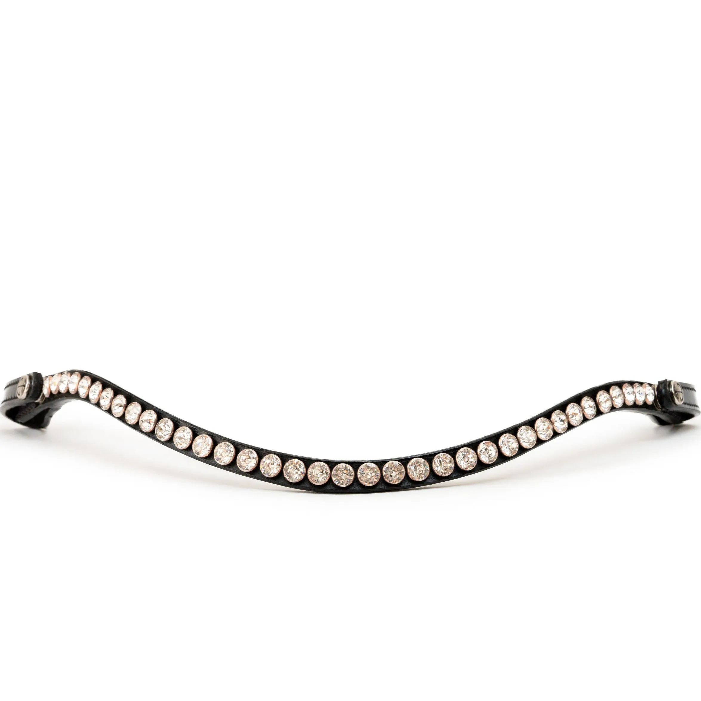 The Classic - Slimline Clear Crystal Rivet Browband