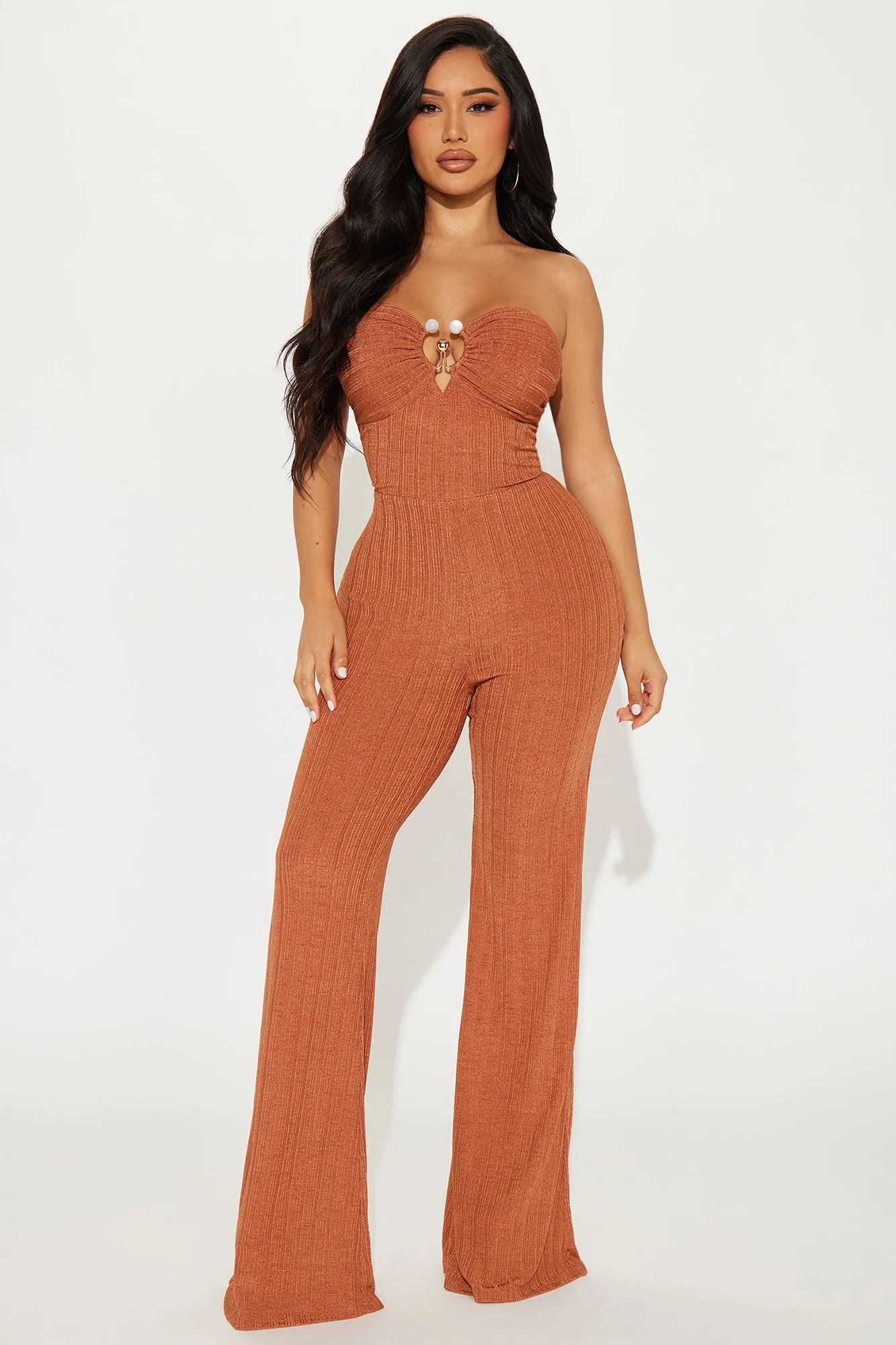 With Or Without Sun Jumpsuit - Cognac