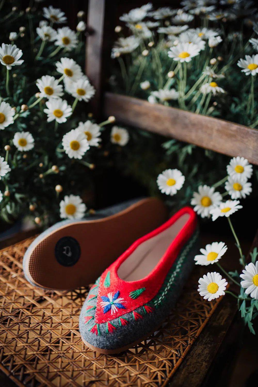 Wool Felt Slippers, ballerinas